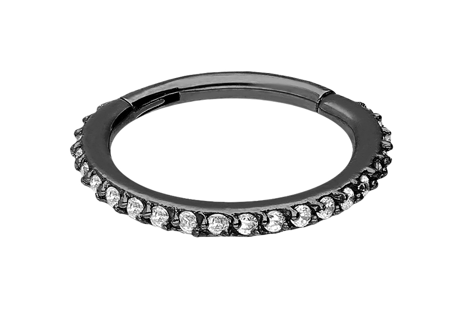 Chirurgenstahl Segmentring Clicker Piercing EINGEFASSTE KRISTALLE ++SALE++